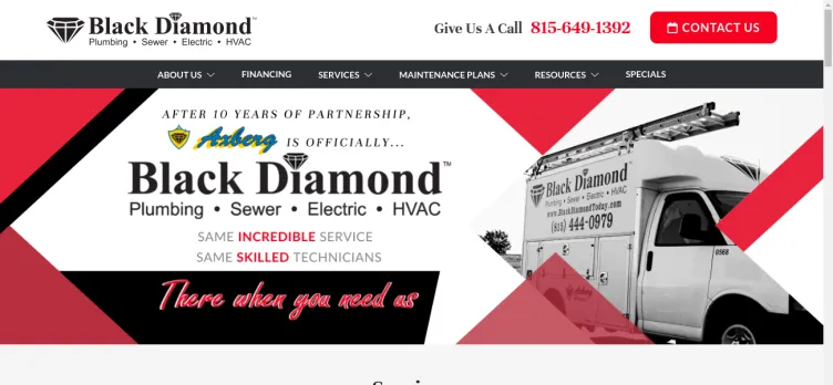 Screenshot Black Diamond Plumbing And Electric