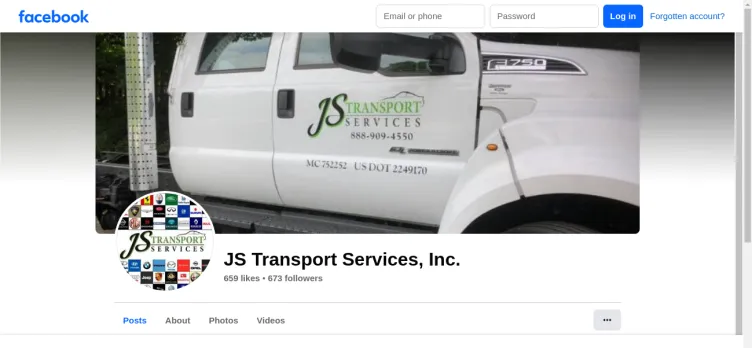 Screenshot JS Transport Services