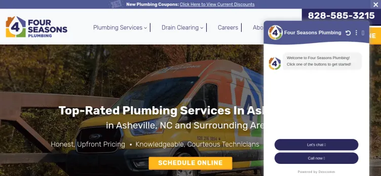 Screenshot Four Seasons Plumbing