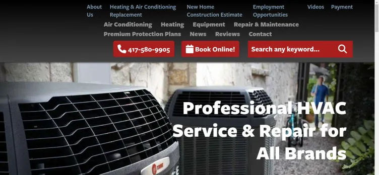 Screenshot SS&B Heating & Cooling