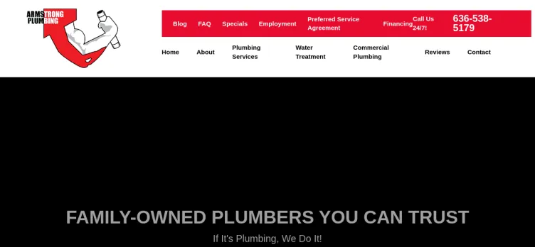 Screenshot Armstrong Plumbing