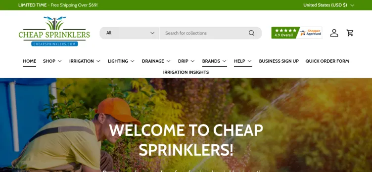 Screenshot Cheap Sprinklers