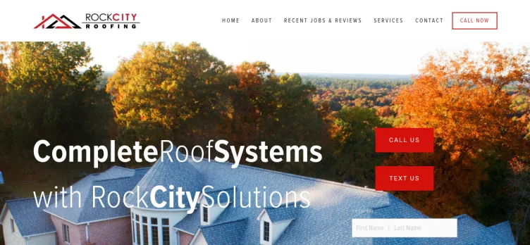 Screenshot Rock City Roofing