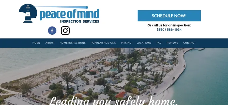 Screenshot Peace of Mind Inspection Services