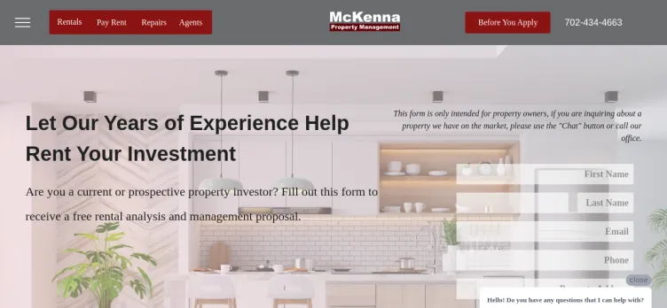 Screenshot McKenna Property Management