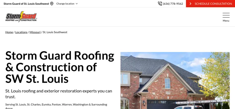 Screenshot Storm Guard Roofing and Construction