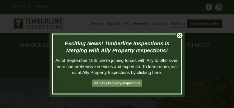 Screenshot Timberline Inspections