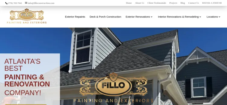 Screenshot Fillo Painting Contractor