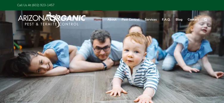 Screenshot Arizona Organic Pest Control