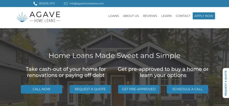 Screenshot Agave Home Loans