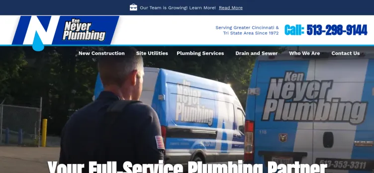 Screenshot Ken Neyer Plumbing