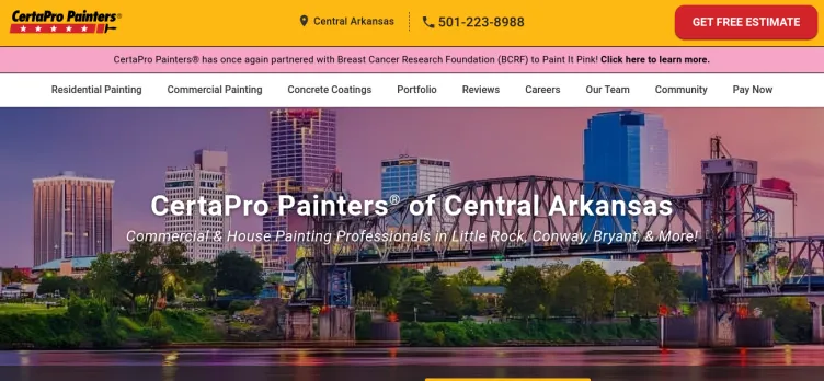 Screenshot CertaPro Painters of Central AR