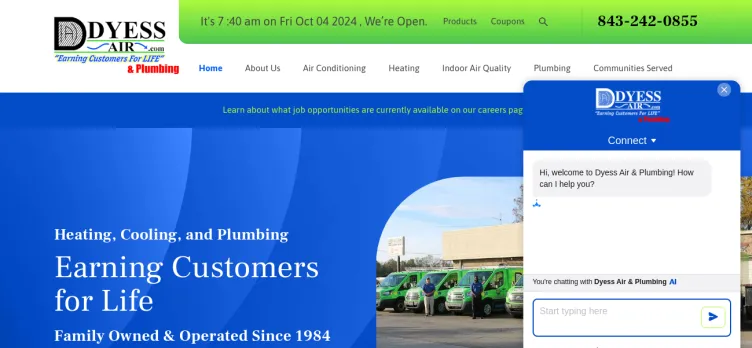 Screenshot Dyess Heating & Air