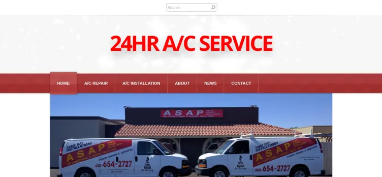 Screenshot ASAP Air Conditioning & Heating