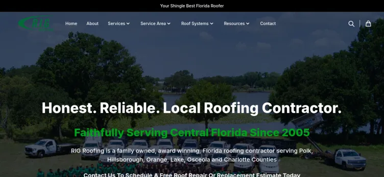 Screenshot R.I.G. Construction & Roofing