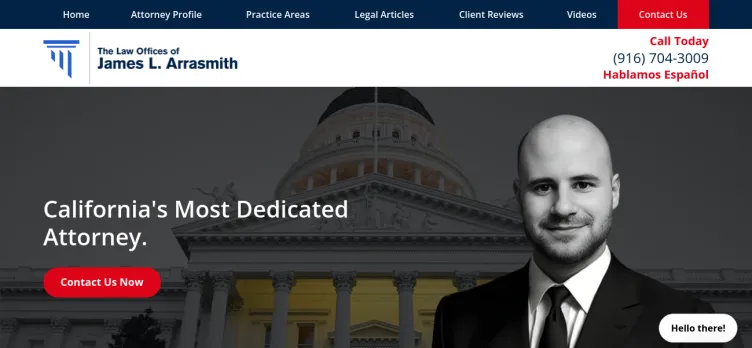 Screenshot The Law Offices of James L. Arrasmith