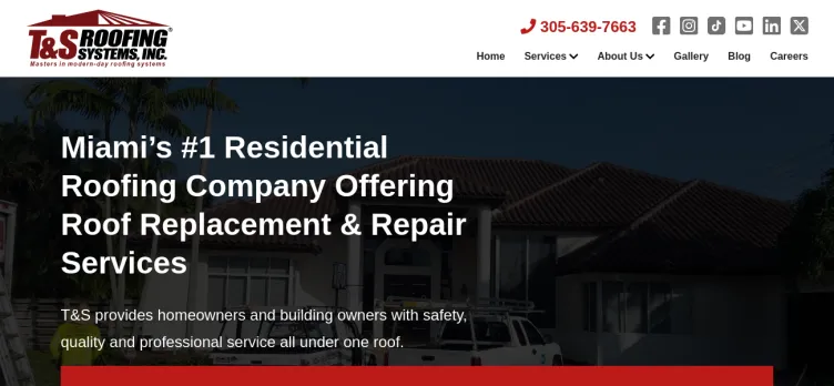 Screenshot T&S Roofing Systems