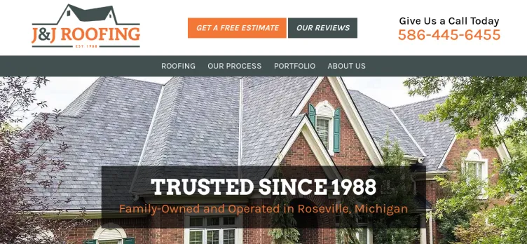 Screenshot J & J Roofing & Gutters