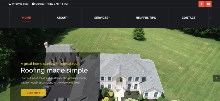 Screenshot Mid Atlantic Remodeling Company