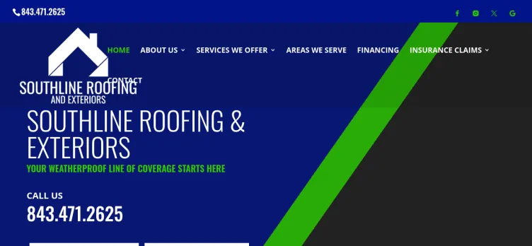 Screenshot Southline Roofing & Exterior