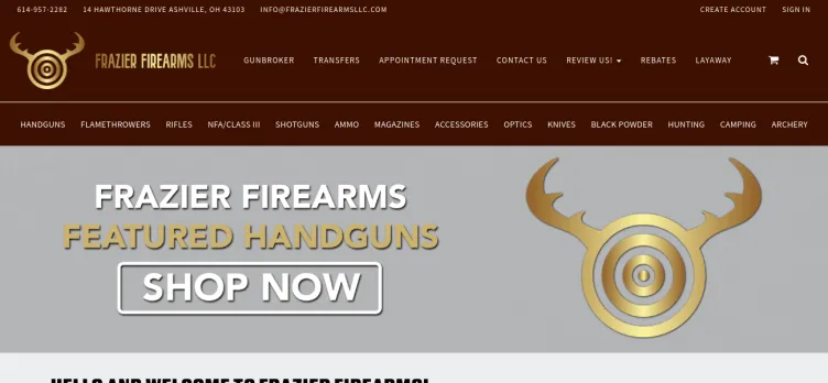 Screenshot Frazier Firearms