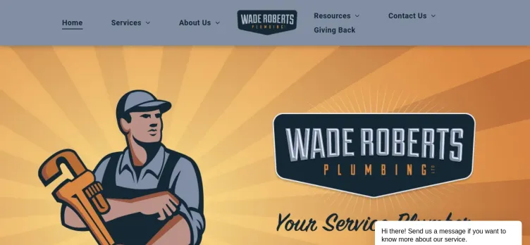 Screenshot Wade Roberts Plumbing