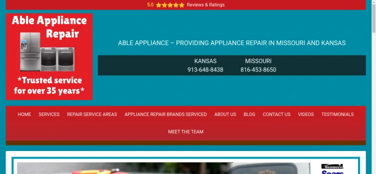 Screenshot Able Appliance Repair