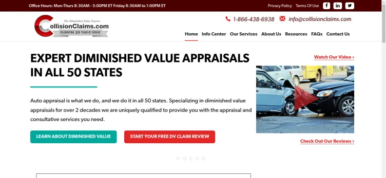 Screenshot Collision Claim Associates