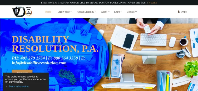 Screenshot Disability Resolution, P.A. Law Firm