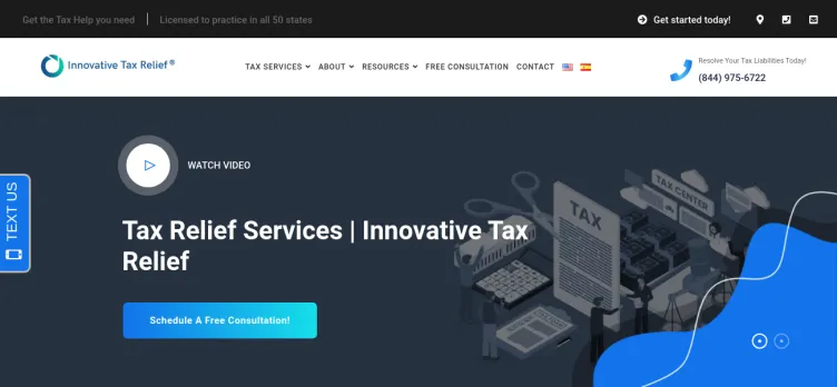 Screenshot Innovative Tax Relief