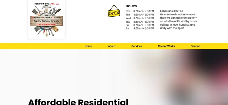 Screenshot Affordable Residential Solutions