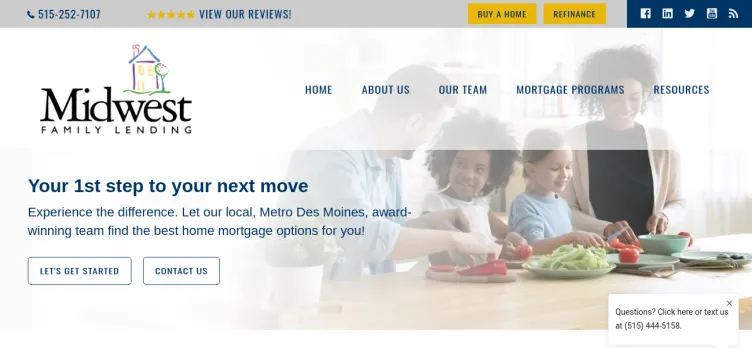 Screenshot Midwest Family Lending