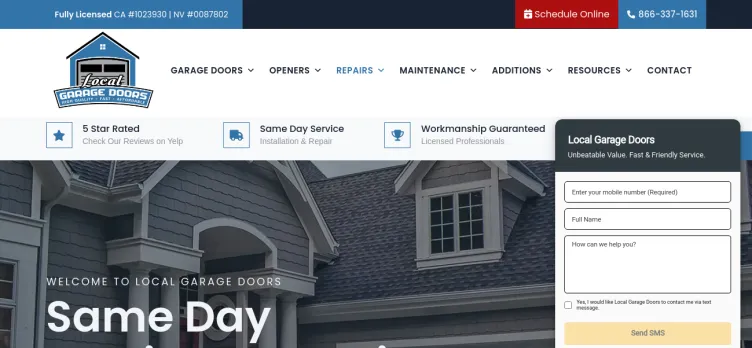 Screenshot Local Garage Door Company