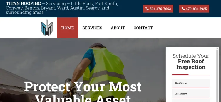 Screenshot Titan Roofing & Construction