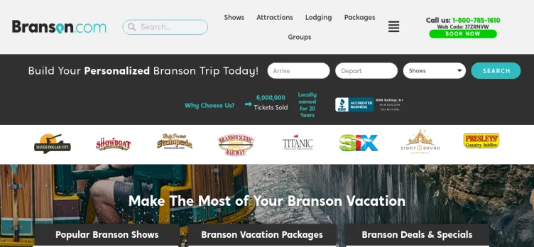 Screenshot Branson.com