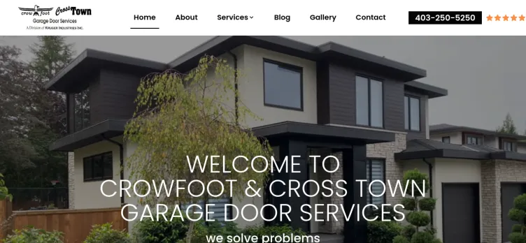 Screenshot Crowfoot & Cross Town Garage Door Services