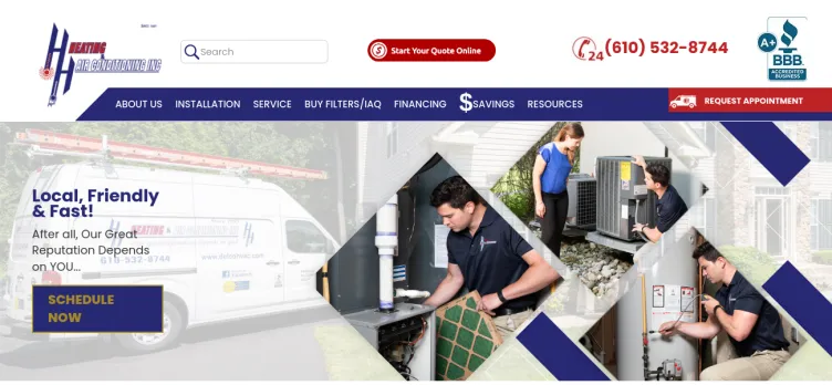 Screenshot H & H Heating & Air Conditioning