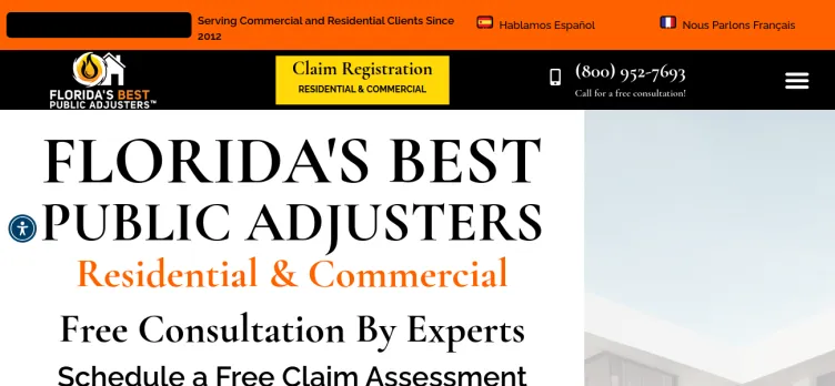 Screenshot Florida's Best Public Adjusters