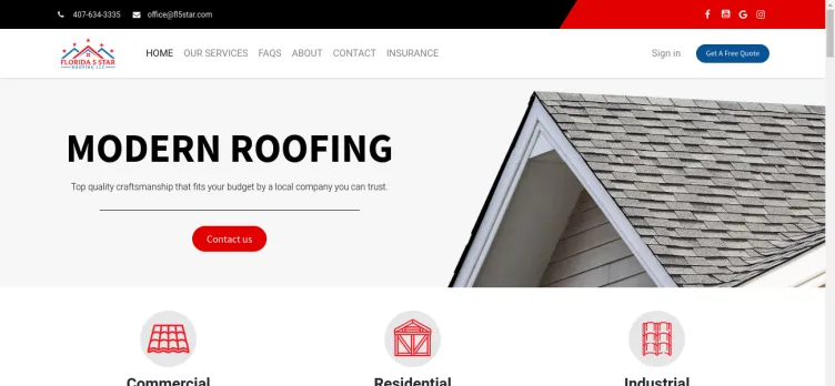 Screenshot Florida 5 Star Roofing