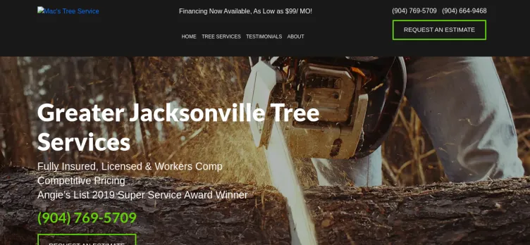 Screenshot Macs Tree Service