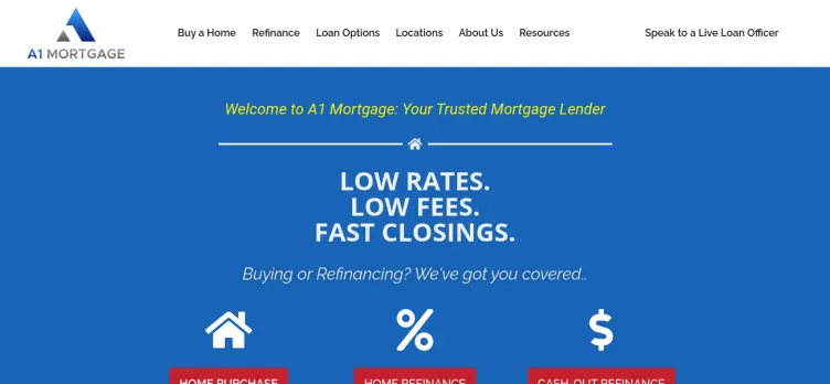 Screenshot A1 Mortgage Group