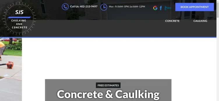 Screenshot SJS Caulking and Concrete