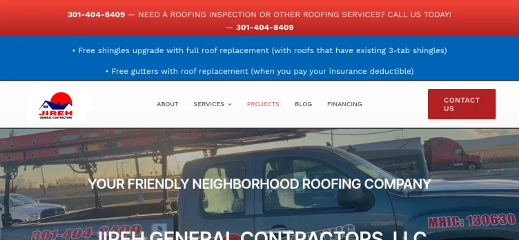 Screenshot Jireh General Contractors