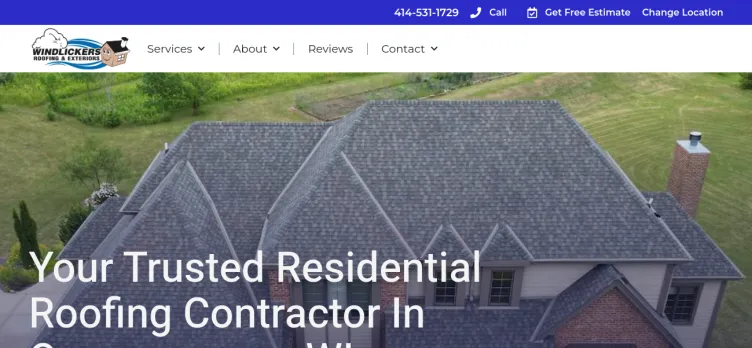 Screenshot Windlickers Roofing and Exteriors