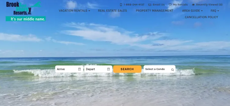 Screenshot Brooks and Shorey Resorts