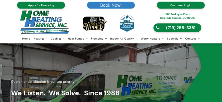 Screenshot Home Heating Service