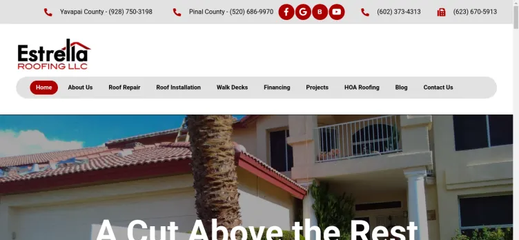 Screenshot Estrella Roofing