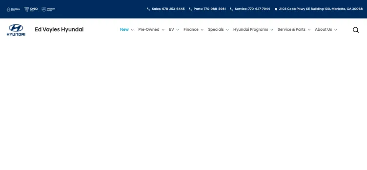Screenshot Ed Voyles Hyundai - Atlanta