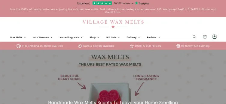 Screenshot Village Wax Melts