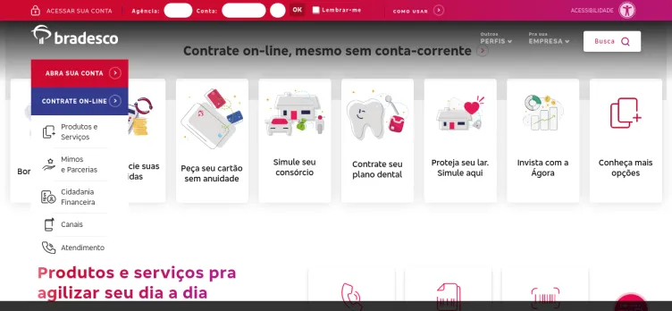 Screenshot Banco Bradesco